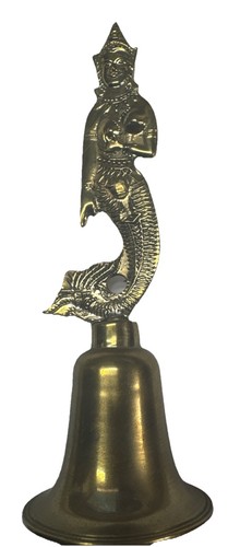 Vintage Messing Glocke - Hindu Meerjungfrau 6,5"
