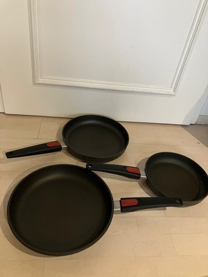 3x Woll Diamond Lite Pfannen-Set 3 Bratpfannen abnehmbarer Griff 22cm 24cm 28cm
