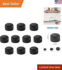 Rust-Resistant 1/2" Black Pipe Caps - Ideal for Custom Shelf Designs, 10 Pack