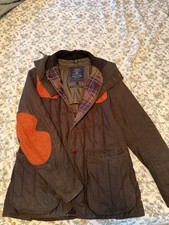 Barbour Dept. B Dragh Jacket - Insulated, Quilted, Waxed Jacked w Removable Hood