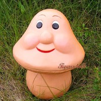 Gartenfigur Pilz Lustig Gesicht Statue Figur Deko Garten Witzig Gartenzwerg Neu