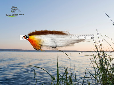   3x Baitfish Streamer ''Brown/White/Orange''   Salmoflies   Mehrere Haken (3er-S