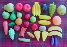 Play Food Lot 32 Fruits Vegetable Cheese Kitchen Pretend Grocery Store Checkout