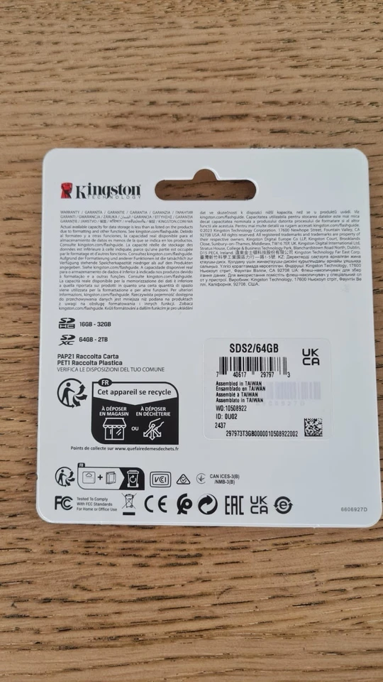 Kingston Canvas Select Plus 64 GB SDXC Class 10 Memory Card (SDS2 / 64GB) - Image 2 of 2