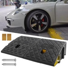 2X 50cm Heavy Duty Rubber Kerb Ramps for HGV Caravans Lorry Car Truck Wheelchair