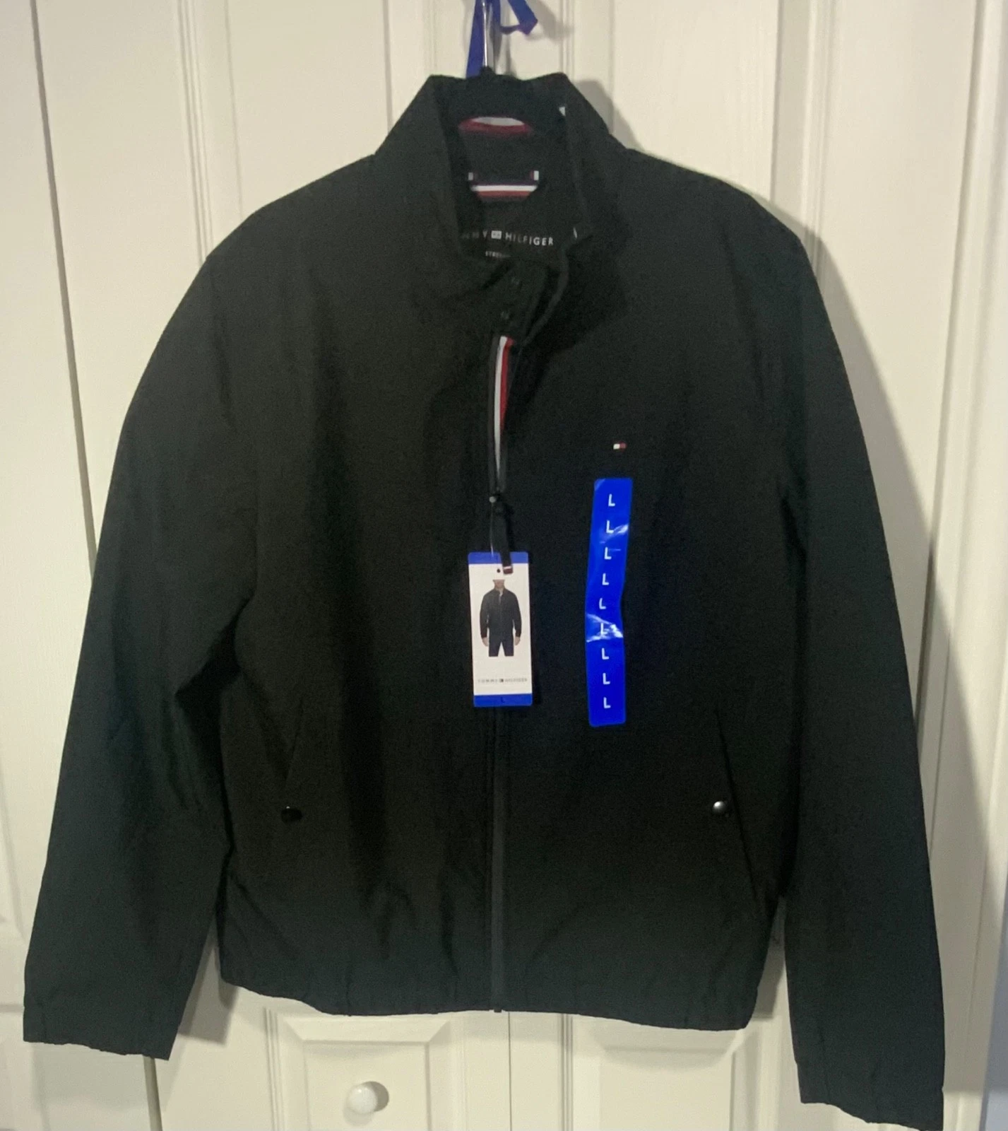 Tommy Hilfiger Men's Water & Wind Resistant Bomber Jacket, Black, Size M/L
Opens in a new window or