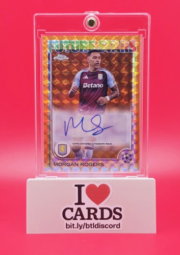 2024-25 Topps Chrome UCC Morgan Rogers Future Stars Auto Geometric /25 Chelsea