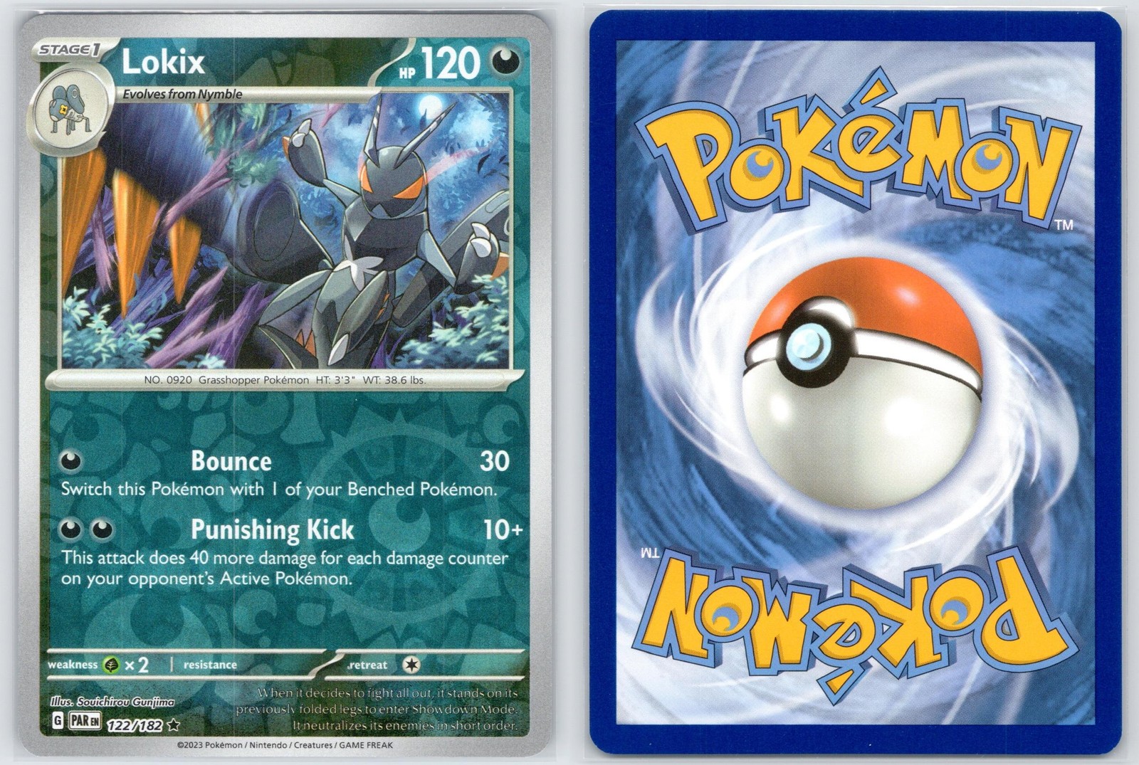 Lokix 122/182 Rare Deck Exclusives Pokemon Reverse Holo LP
