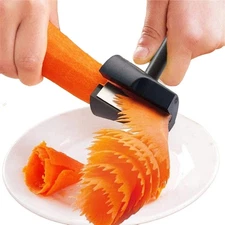 1X Carrot Garnishes Steel Curler Cucumber Flower Salad Maker Vegetable Shred