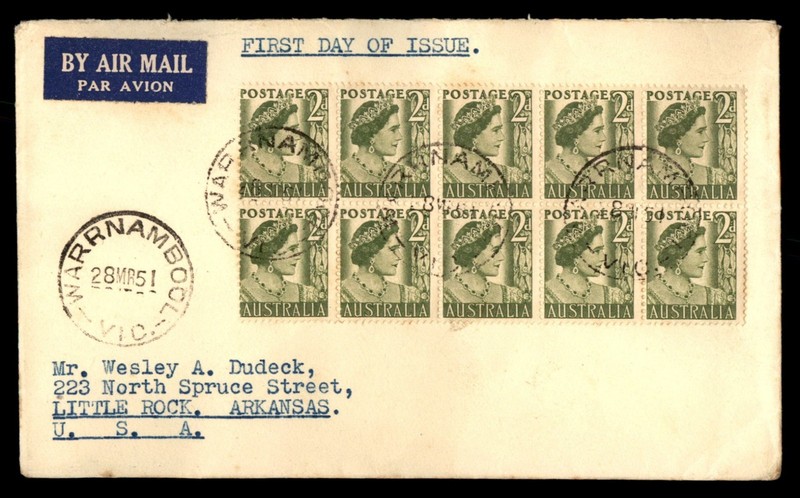 Mayfairstamps Australia FDC 1951 Queen Booklet First Day Cover aaz_39417