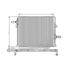 K�hler Motork�hlung 565 mm - 491 mm Alu VALEO passend f�r u.a. BMW 4er