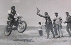 Vintage Motocross Motorcycle Race Photo 8" x 10" Cheyenne, Wyoming WY Check Flag — photo 2