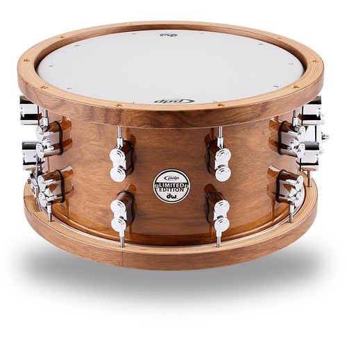 PDP LE Dark Stain WalnutMaple Snare Walnut Hoops 14 x 7.5 in. Refurbished