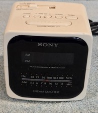 Vintage Sony Dream Machine ICF-C122 AM/FM Alarm Clock Radio Cube Retro Works