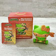 McDonald's Hello Kitty x Michelangelo TMNT Toy Figure w/ Box Scan Card 2025