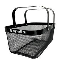 Dog Toy Basket Metal Mesh Metal, Chew Proof Black Dog Toy Bin, Durable Dog To...
