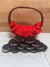 14 Handmade Crochet Oreo Sandwich Cookies Play In A Basket