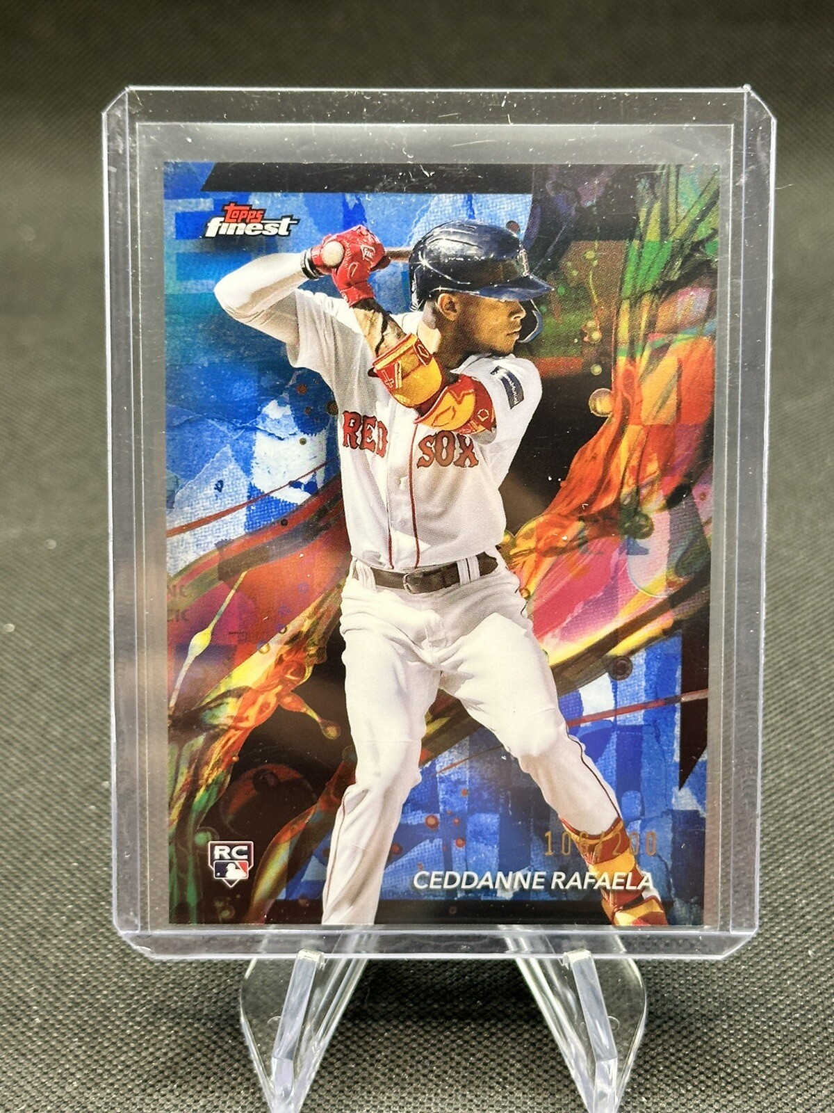 2024 Topps Finest Ceddanne Rafaela RC /200 Blue Refractor #18 Red Sox Rookie