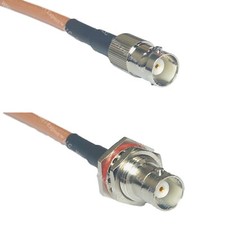 RG400 BNC FEMALE to BNC FEMALE BIG BULKHEAD RF Cable FAST-SHIP LOT