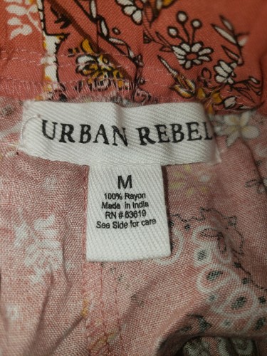 Neu mit Etikett Urban Rebel Damengröße Medium elastischer Bund Kordelzug Hose Boho-Chic - Bild 3 von 4