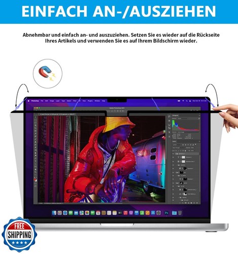 Dabernur Magnetic Privacy Screen Filter for Macbook Pro 16 Inch (2021, M1 Pro - Picture 5 of 5