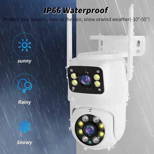 8MP Dual Lens WIFI Security Camera Night Vision Outdoor Waterproof Surveillance - Picture 2 of 14