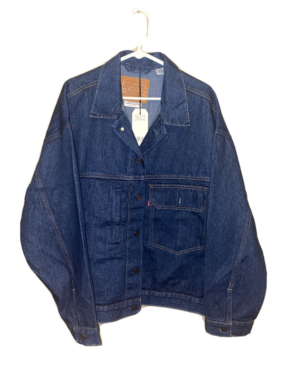 Levis Premium Stay Loose Trucker Jean Jacket Mens Sz Large Levis Premium Stay Loose Trucker Jean Jacket Mens Sz Large