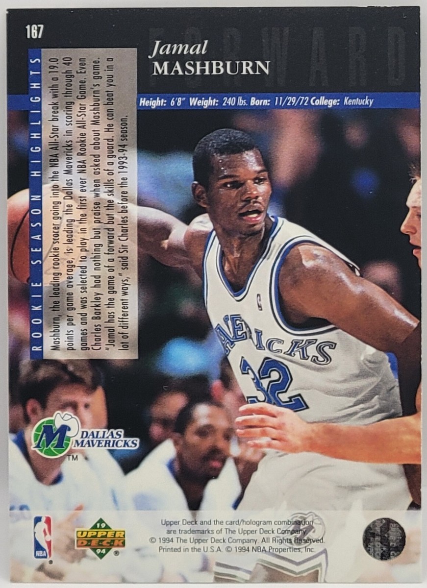93-94 Upper Deck SE Jamal Mashburn Rookie Card (Dallas Mavericks
