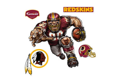 Schleifen Es Aus Redskins 96.5cm X 38.0inchesReal Groß Fathead + Die Helm Logo &