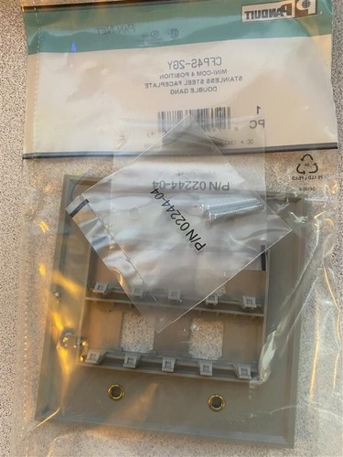 Sealed Faceplate 4PT Double Gang Stainless Steel, CFP4S-2GY - Picture 2 of 2