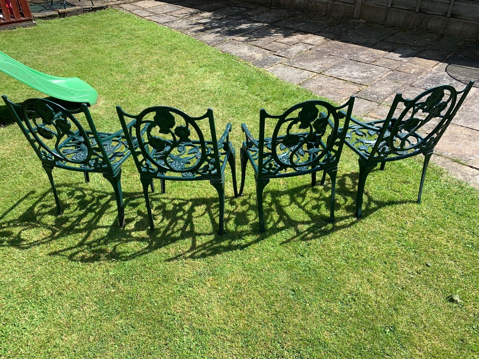 Set of 4 Metal Garden Chairs eBay