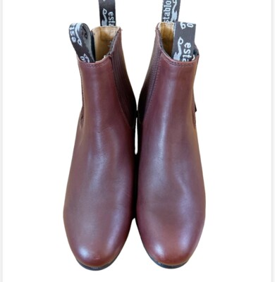 Establo Tan Ankle Boots genuine Leather Size 7.5 Slip On style Western MENS Authentic LEATHER Roper Pull on Establo WORK Boots - Etsy main image 3