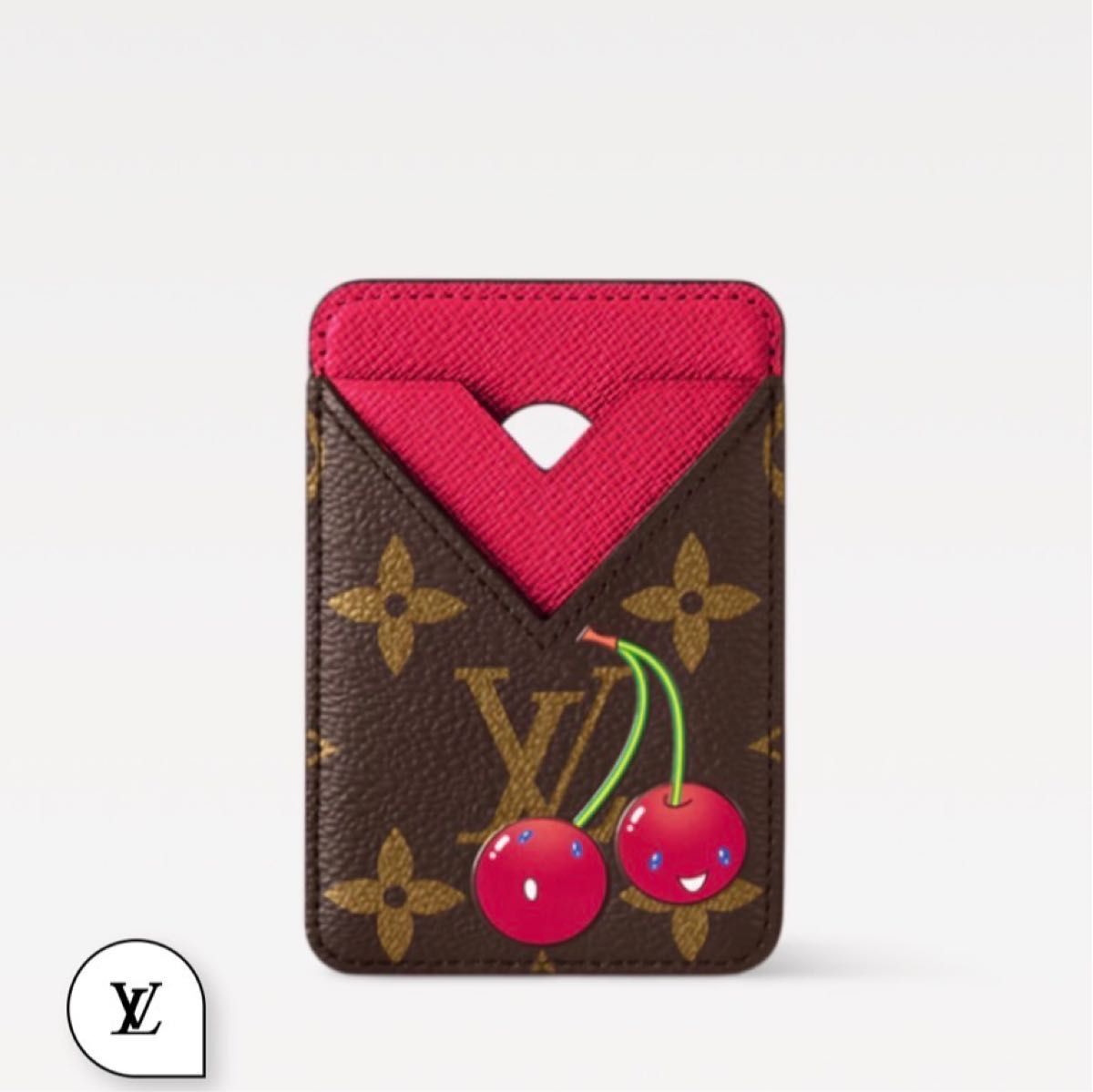 Louis Vuitton X Takashi Murakami Card Case Magnet Porte Cartes Phone Cherry