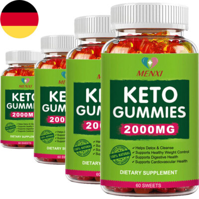 Keto Fettverbrenner Gummibärchen. Diät, 2,000mg,Gewichtsverlust 1/2/4 Flasche.