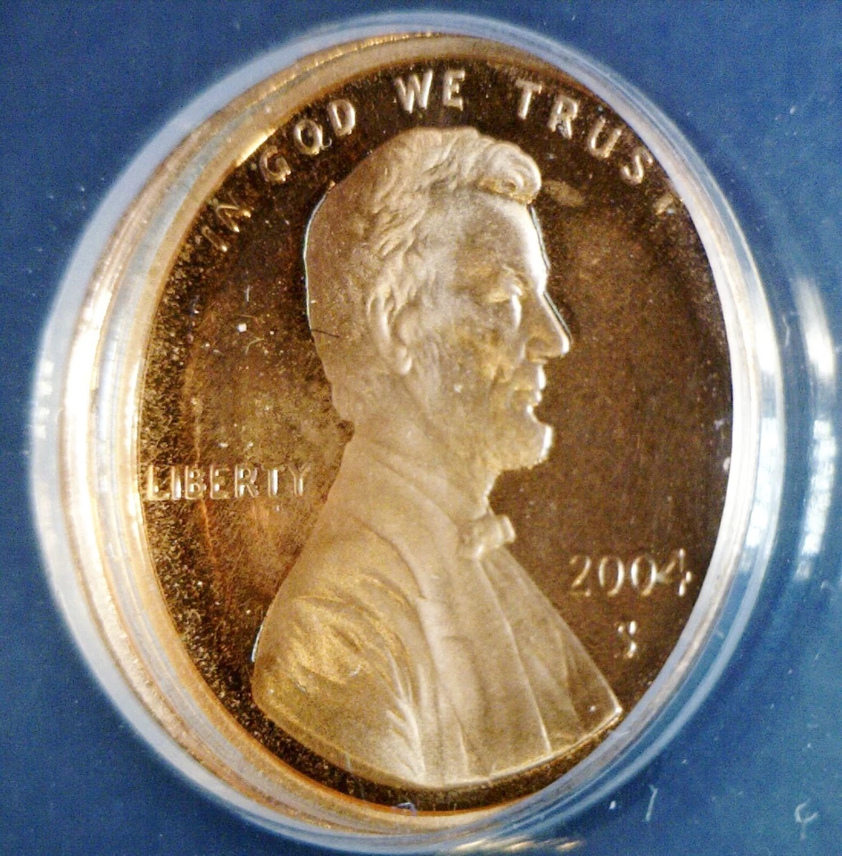 2004s ERROR ANACS PR67 "Finned Rim" Mis Aligned Dies Lincoln Cent GEM PROOF Coin - Image 3 of 4