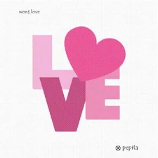 Word Love Needlepoint Kit or Canvas