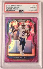 GABRIEL DAVIS 2020 *PURPLE* PRIZM ROOKIE RC /125 !! PSA 10  SP 🔥BILLS  POP 1 !!
