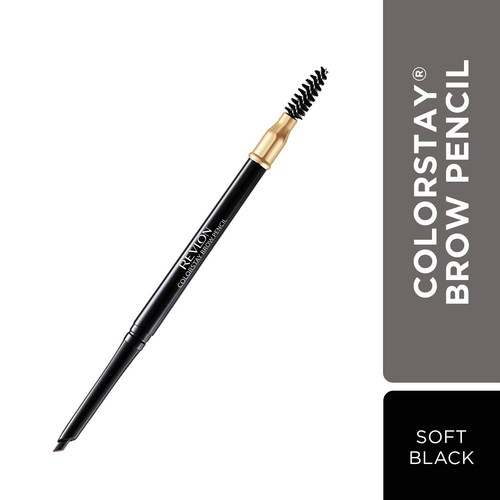 Revlon Colorstay Brow Pencil, Soft Black For Makeup 0.35gm - Picture 2 of 8