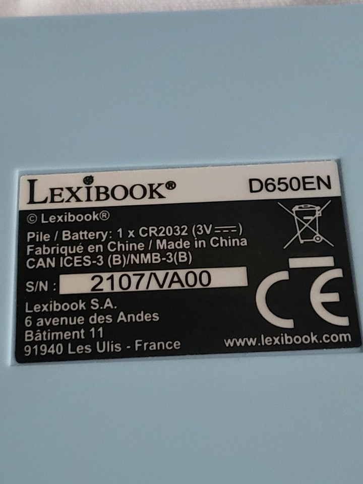 Lexibook D650EN Collins English Dictionary Electronic Pocket