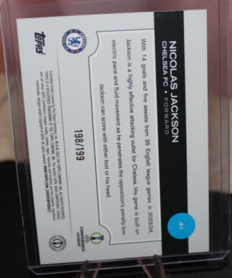 Nicolas Jackson #41 2024-25 Topps UEFA Club ChampionsGreen Foil