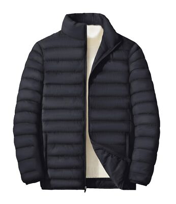 Mens Lightweight Warm Jackets Packable Winter Warm Coats Water-Repellent Outwear