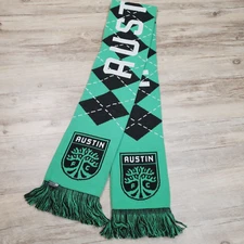Austin FC Ruffneck Scarf Green Black Tartan Plaid