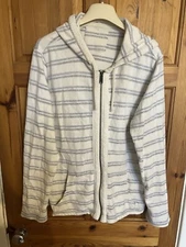 Blue And White Striped Hooded Jacket Unbranded 100% Cotton One Size