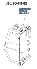 JBL 380-90019-00 Rear Enclosure Parts Only for EON15-G2