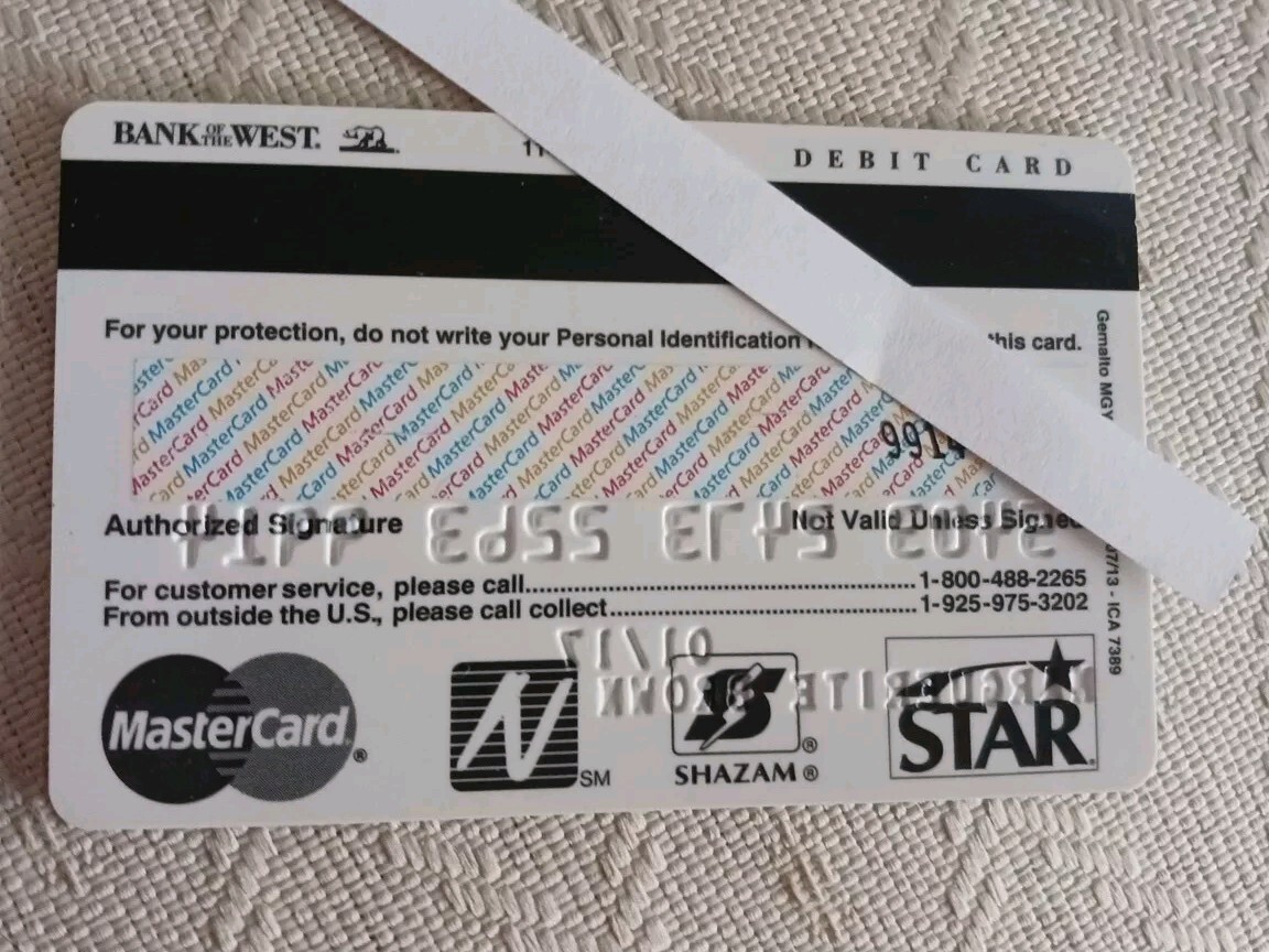 3 BROWN BEARS Bank of the West Debit Master Card~EXPIRED~Free Ship~Collectible