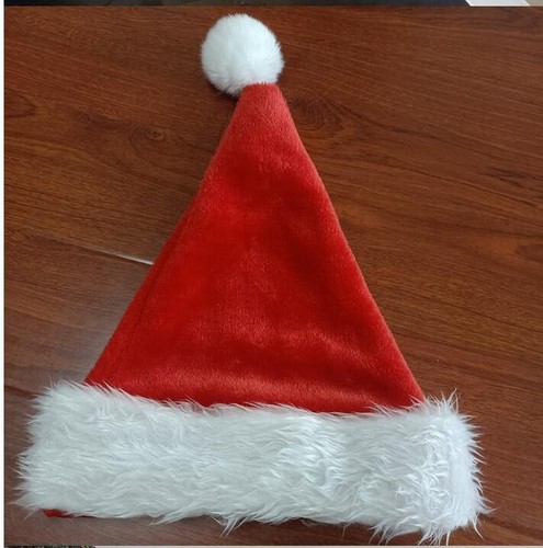 Christmas Santa Hat adult Kid warm Red and White Festive Classic Soft velvet Hat - Picture 7 of 19