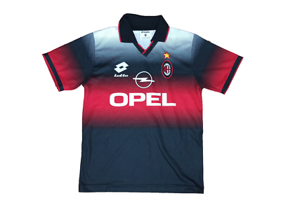 Milan 1995 96 Milan Maglia Blu Maglia Calcio AC Milan Maglia