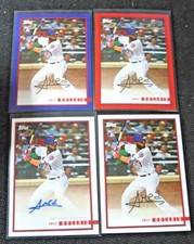 2018 Topps On Demand Rookie Review (4) Amed Rosario Auto+Red #d/25+Blue SP+Base
