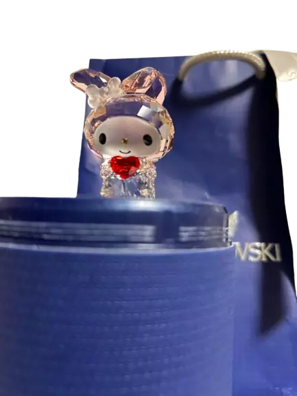 Swarovski My Melody Crystal Figurine Rare Collectible Sanrio Gift with Box Bag