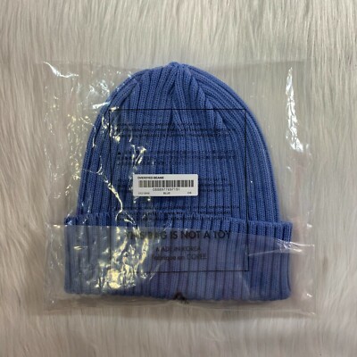 Supreme Overdyed beanies color blue and yellow with 3 stickers